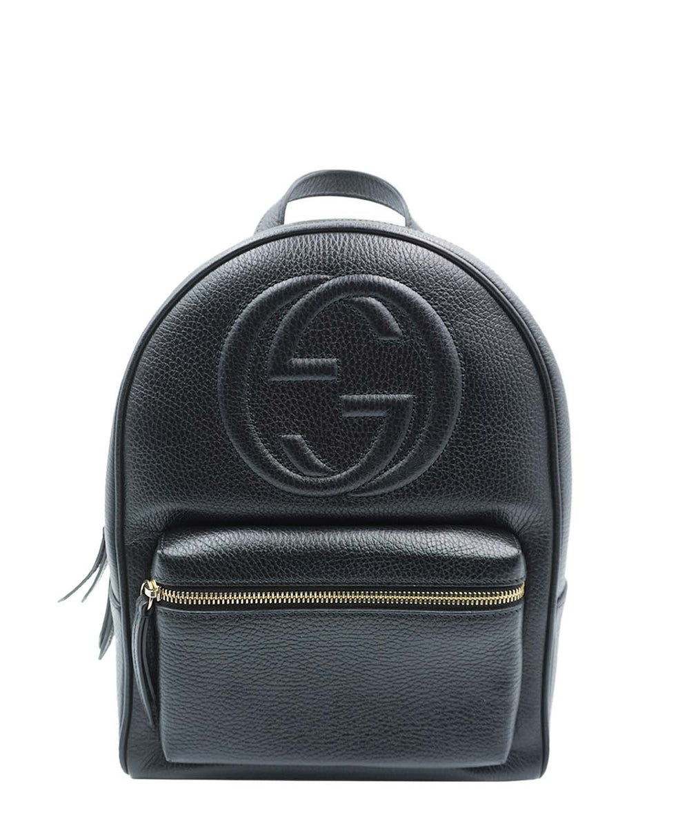 Soho Chain Backpack Leather Black Second Edit