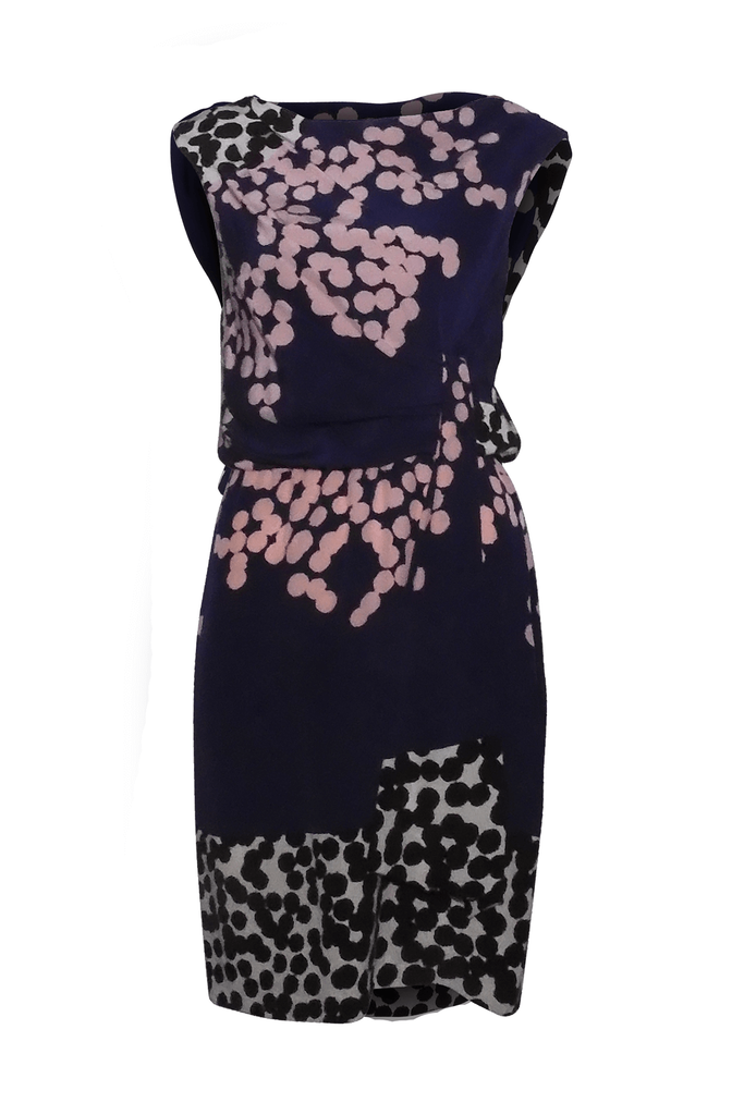 Diane Von Furstenberg Spot Tie Front Sleeveless Dress - Style Theory Shop