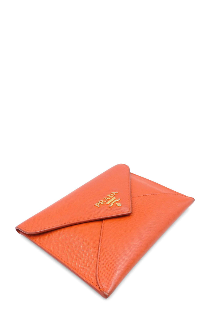 Saffiano Metal Card Case Orange - Second Edit