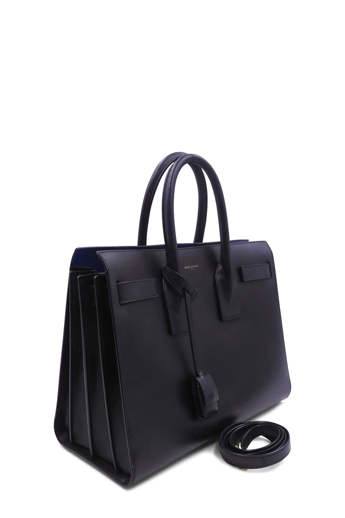 Classic Small Sac De Jour Black Blue in Smooth Leather - Second Edit