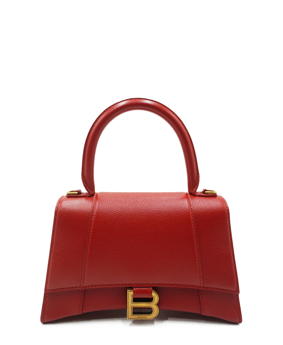 Hourglass Small Top Handle Bag Red – Second Edit