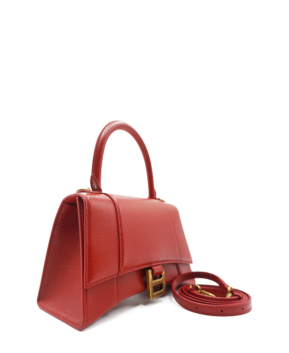 Hourglass Small Top Handle Bag Red – Second Edit