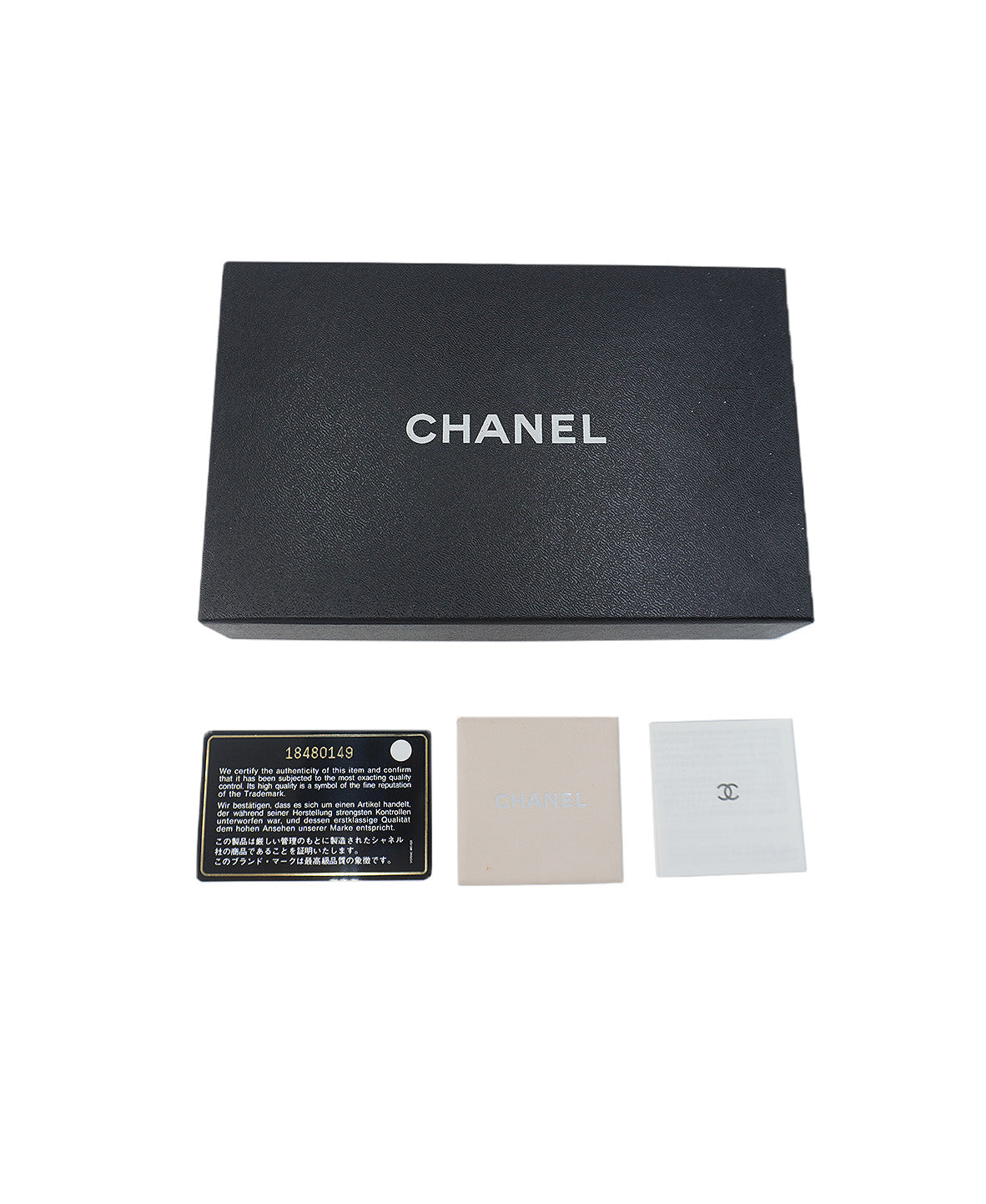 Chanel Caviar Quilted Yen Wallet Black