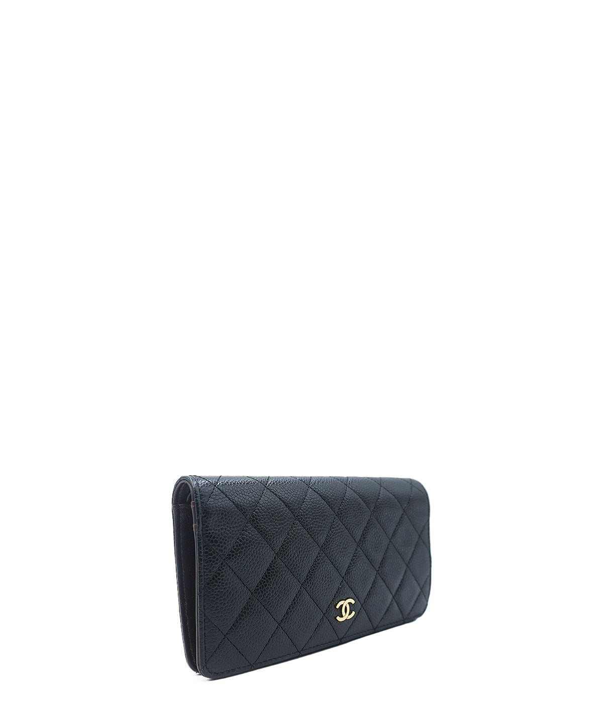 Chanel Quilted Yen Wallet Black Caviar Gold Hardware – Coco Approved Studio