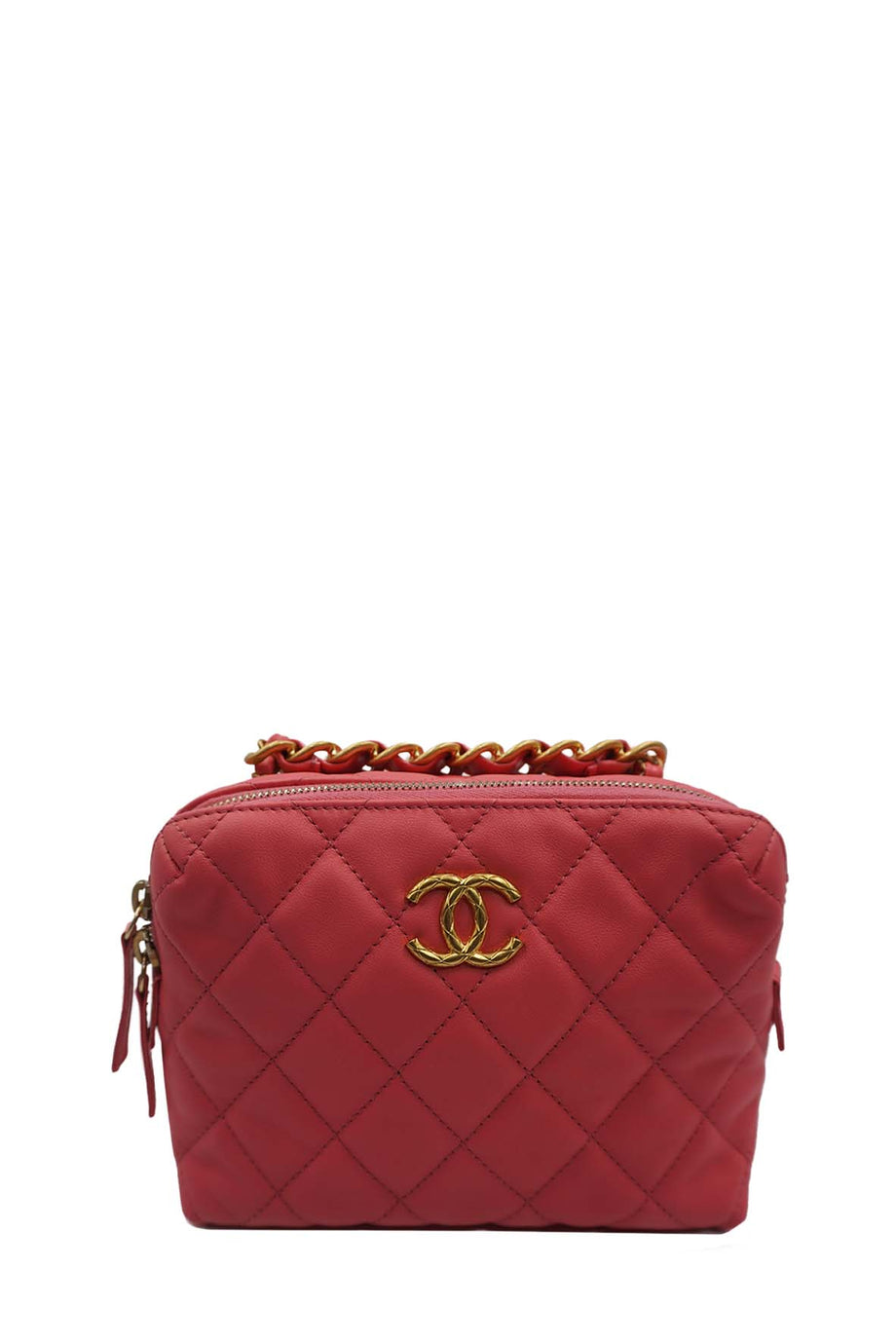 Chanel red sale camera bag