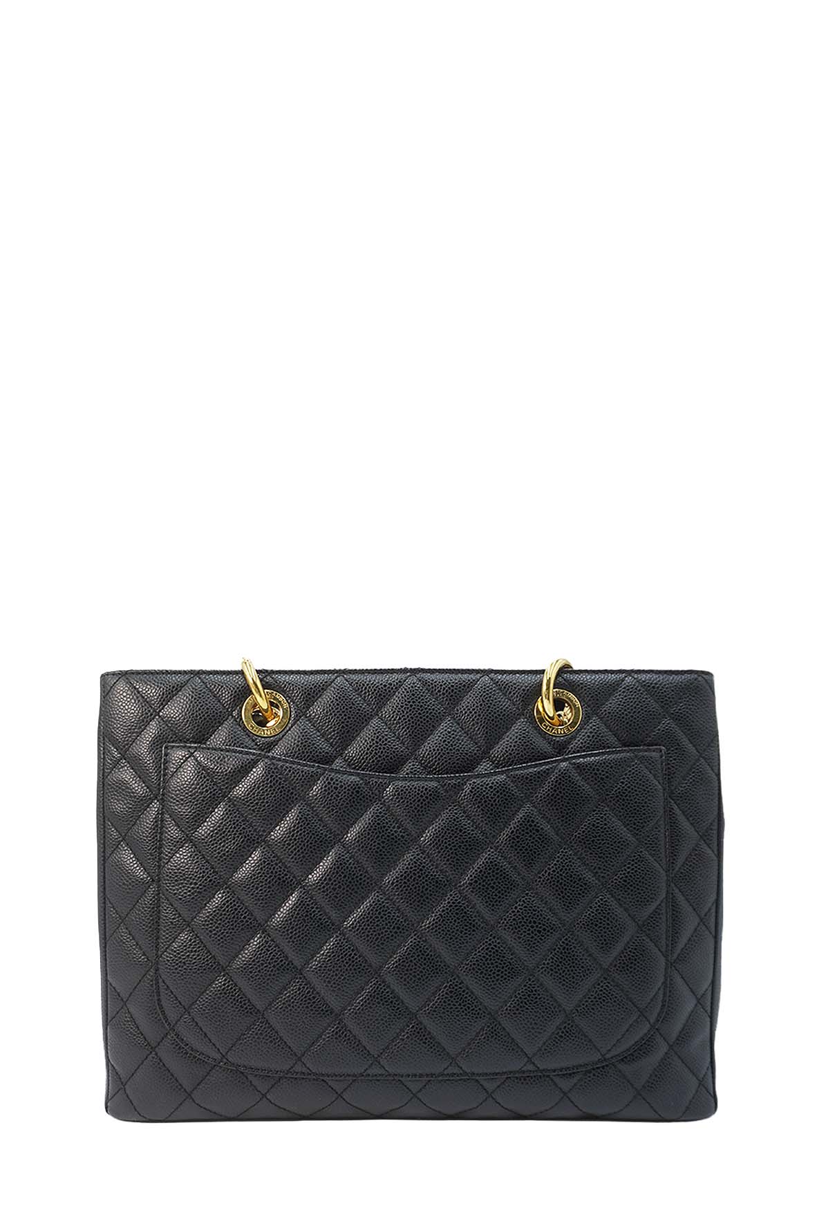 Grand Shopping Tote Quilted Caviar Leather GHW Black – Second Edit