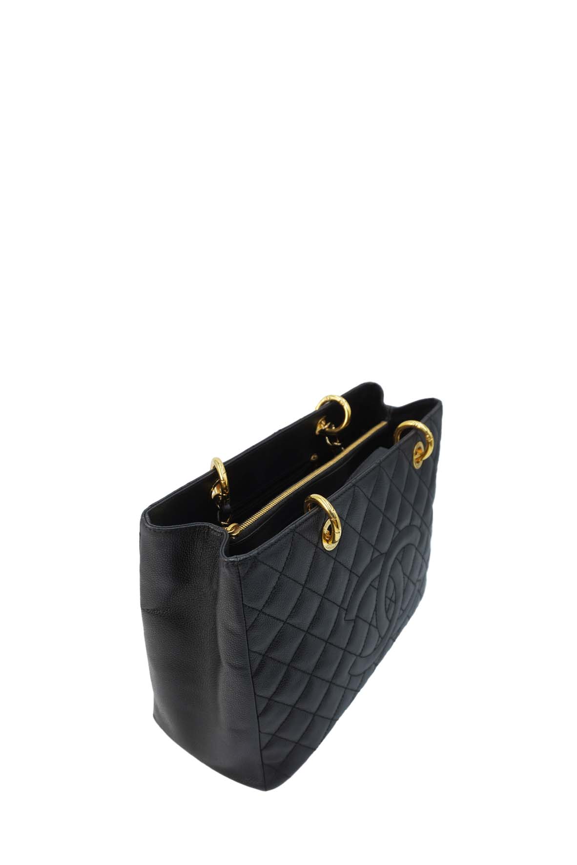 Grand Shopping Tote Quilted Caviar Leather GHW Black – Second Edit