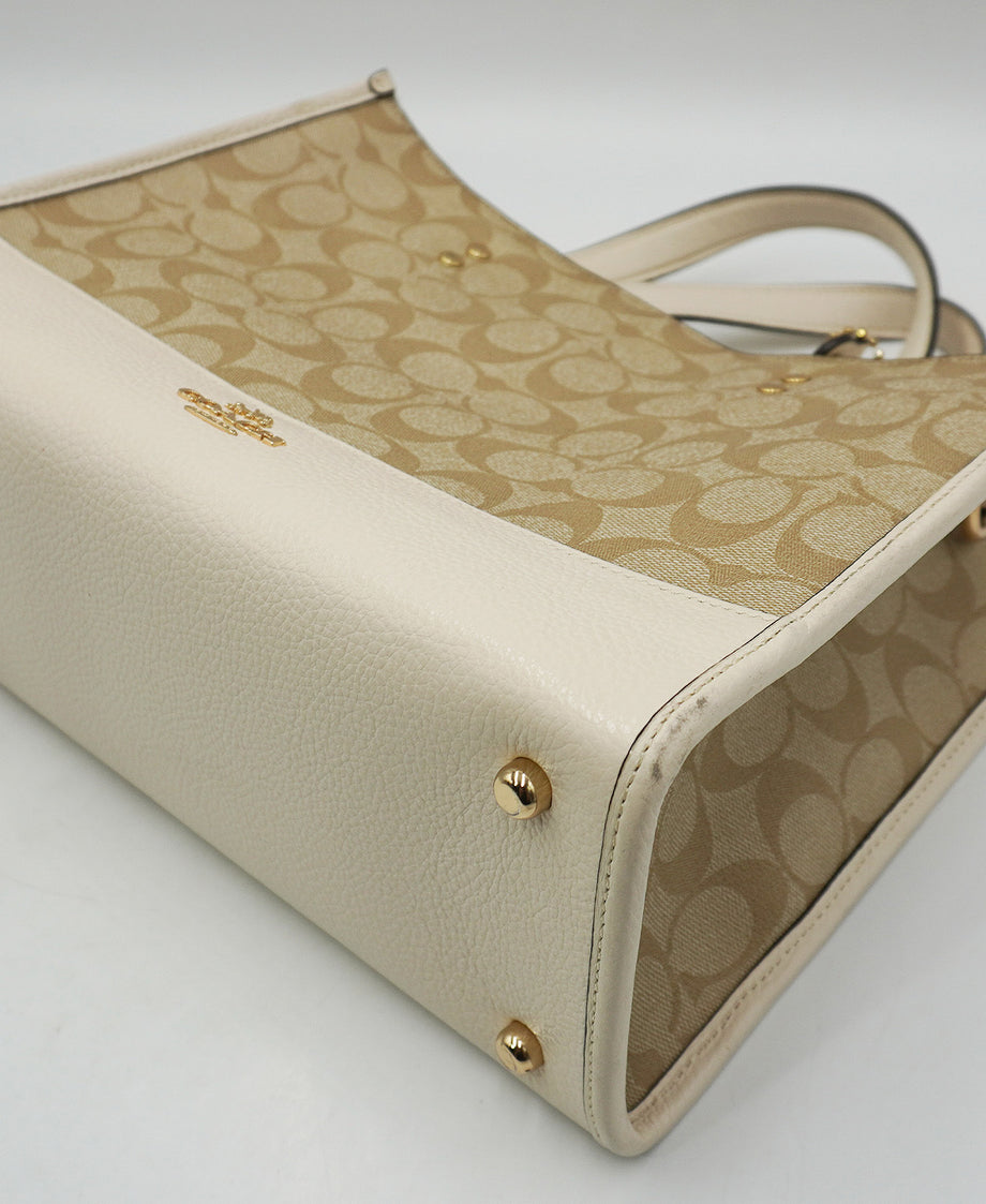 Coach dempsey carryall in signature canvas cheap