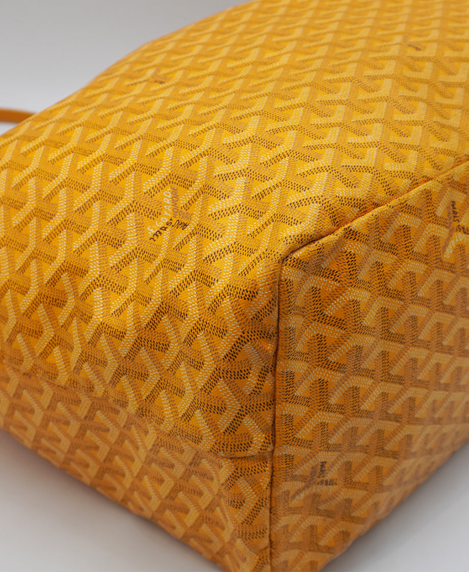 Goyard Saint Louis Tote GM Yellow in Canvas/Calfskin with