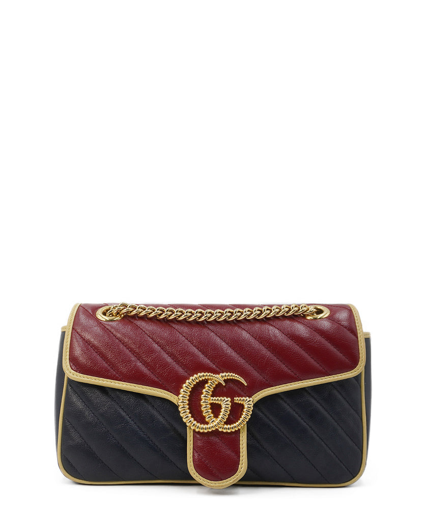 Small GG Marmont Matelassé Torchon Shoulder Bag Multicolor