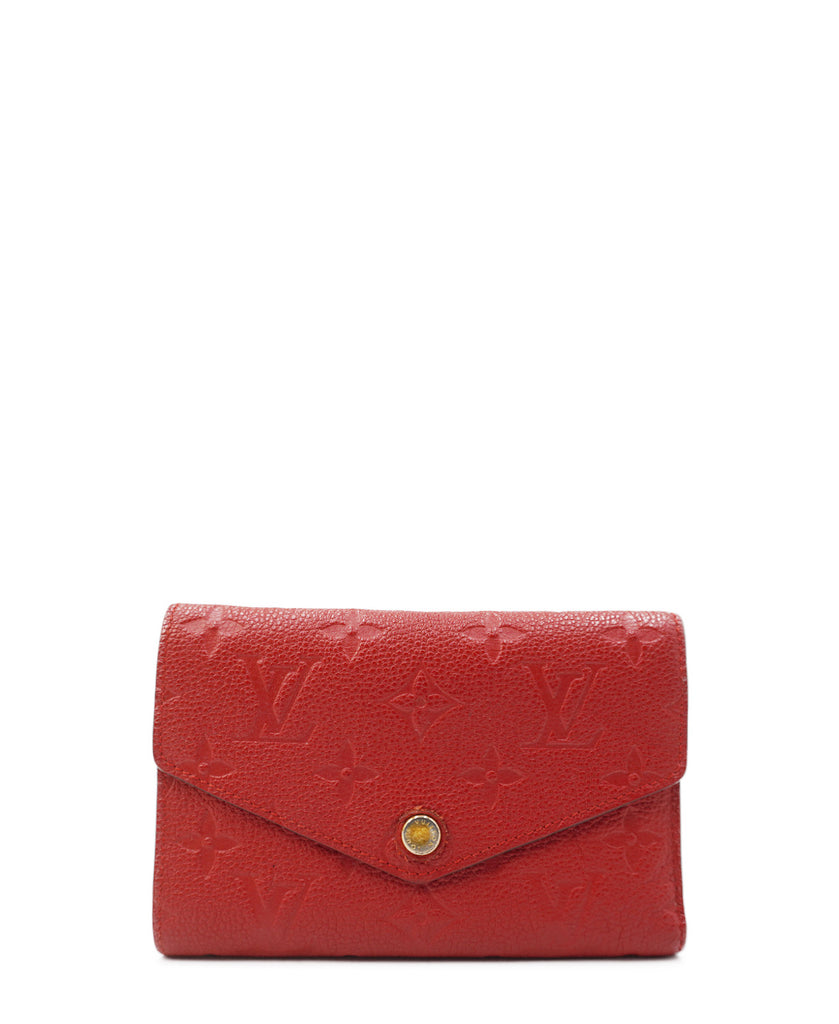 Empreinte Leather Curieuse Compact Wallet Red