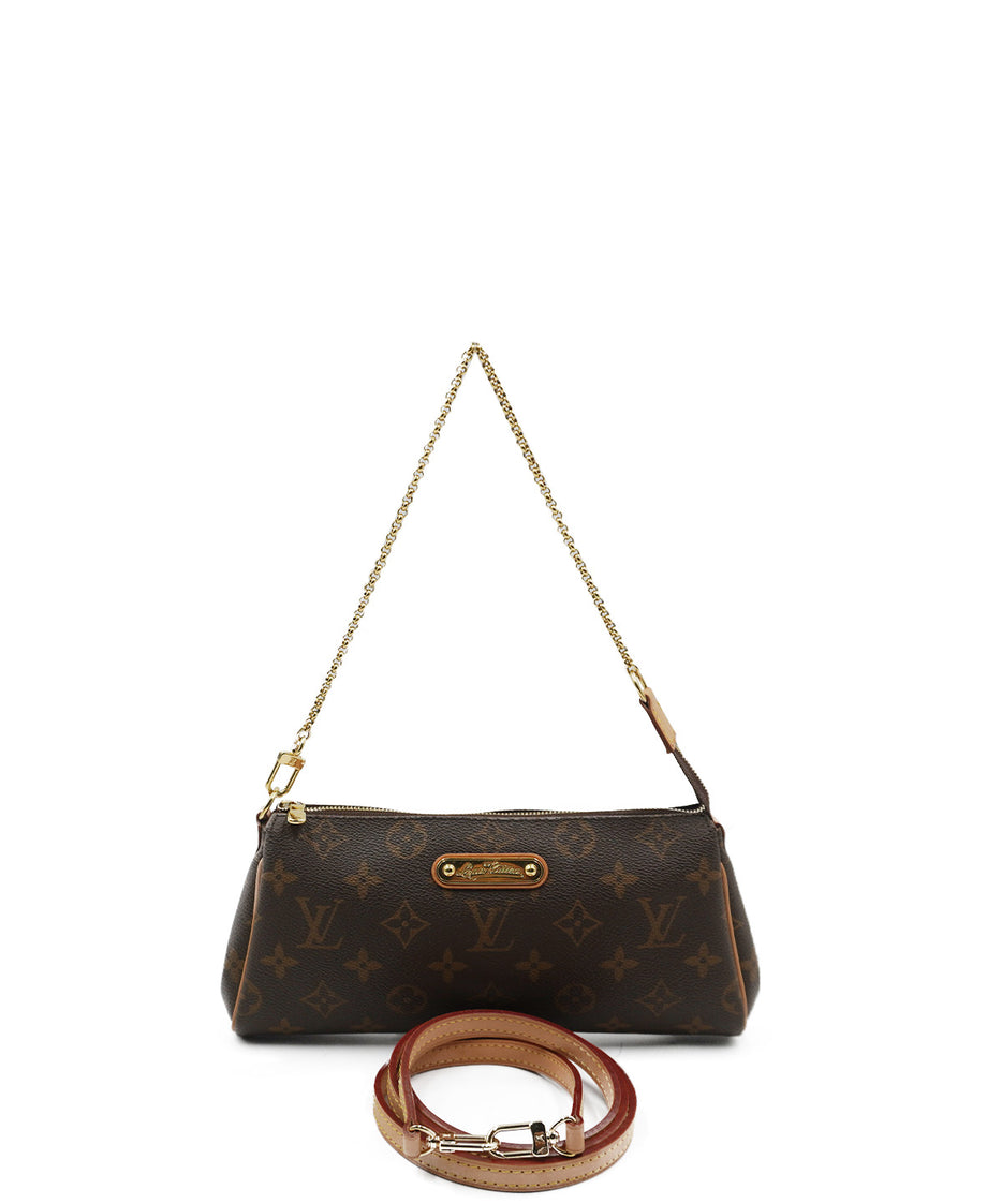 LV Monogram Eva Pochette Vintage Brown Second Edit