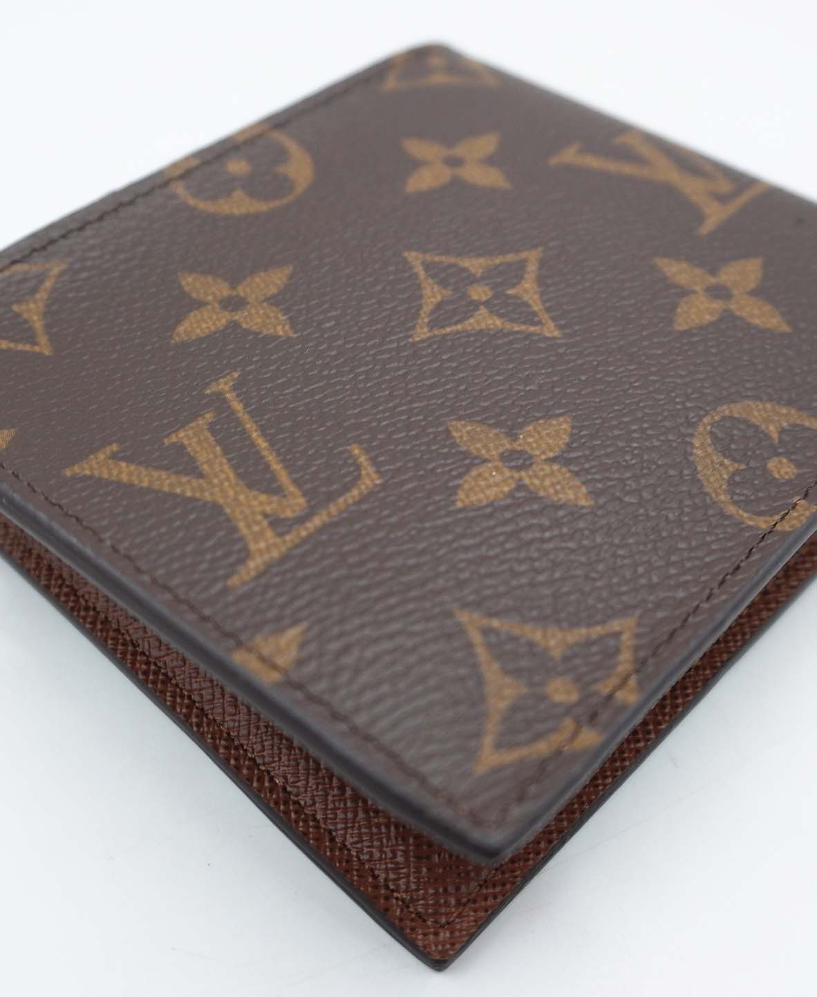 Louis Vuitton Monogram Canvas Leather LV Marco Bifold Wallet LV