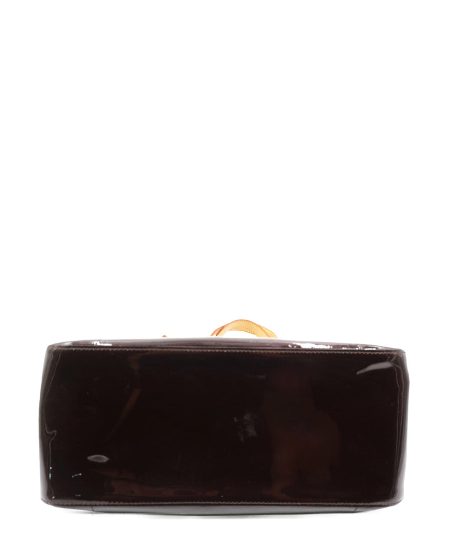 Patent Vernis Rosewood Avenue Shoulder Bag Brown Second Edit