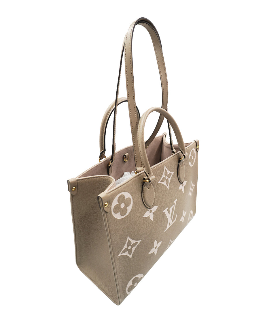 Monogram Onthego MM Bicolor Empreinte Leather Beige – Second Edit