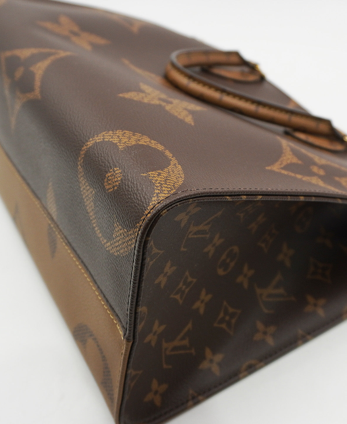 Louis+Vuitton+On+The+Go+Tote+MM+Brown+Monogram+Reverse+Leather for sale  online