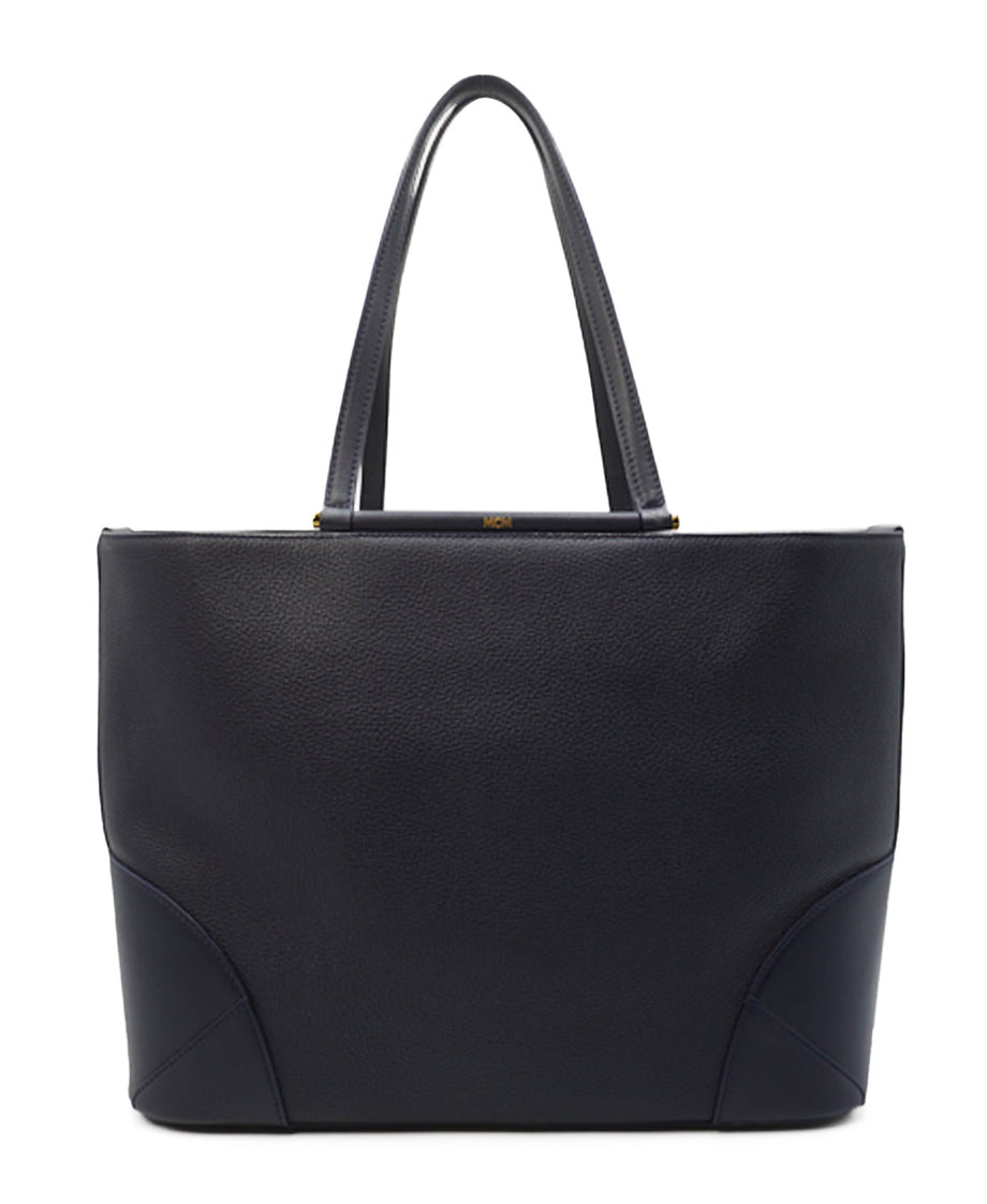 Mcm leather sale shopper