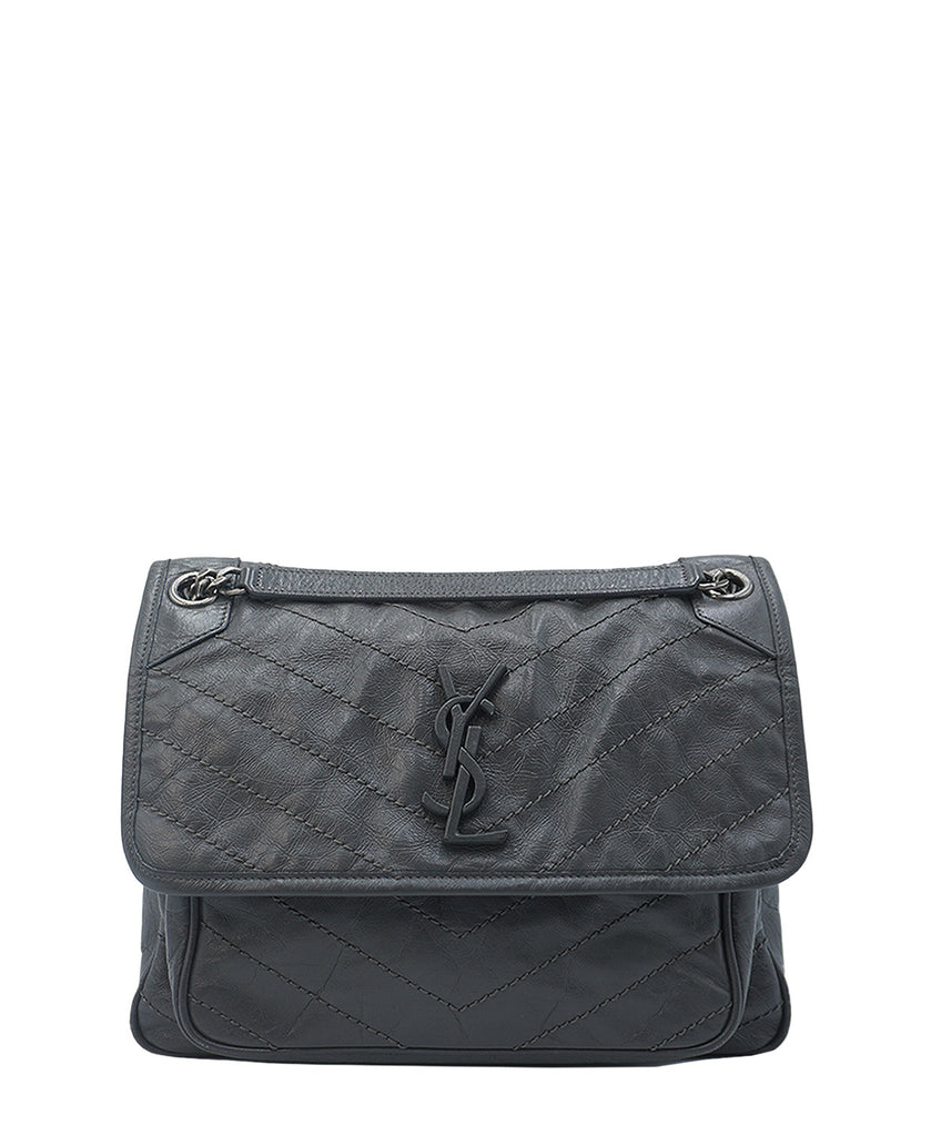 Saint Laurent YSL Monogram Small Loulou in Storm Grey Y Quilted Calfskin  Matelasse - SOLD