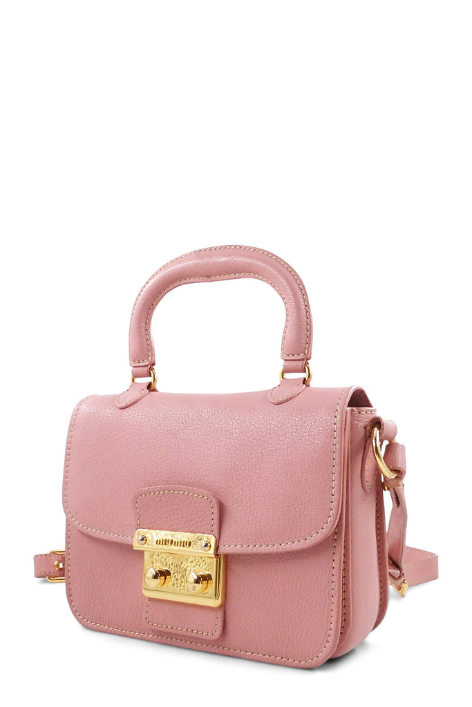 Grained Leather Satchel Pink - Second Edit