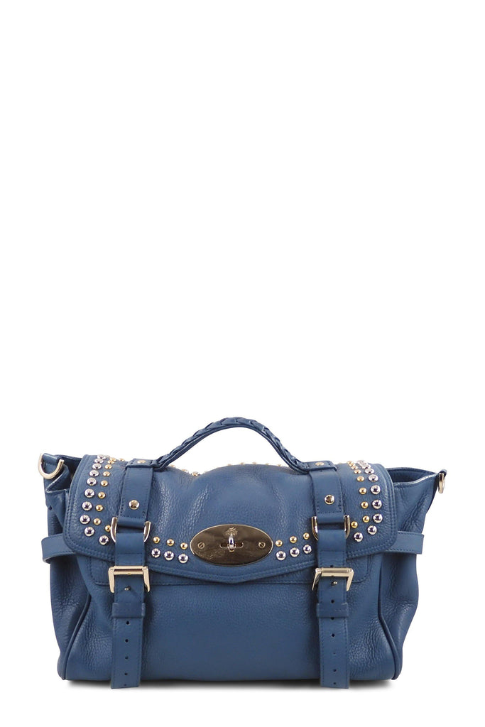 Shop preloved and authentic Alexa Studded Blue Bags by Mulberry from Second Edit