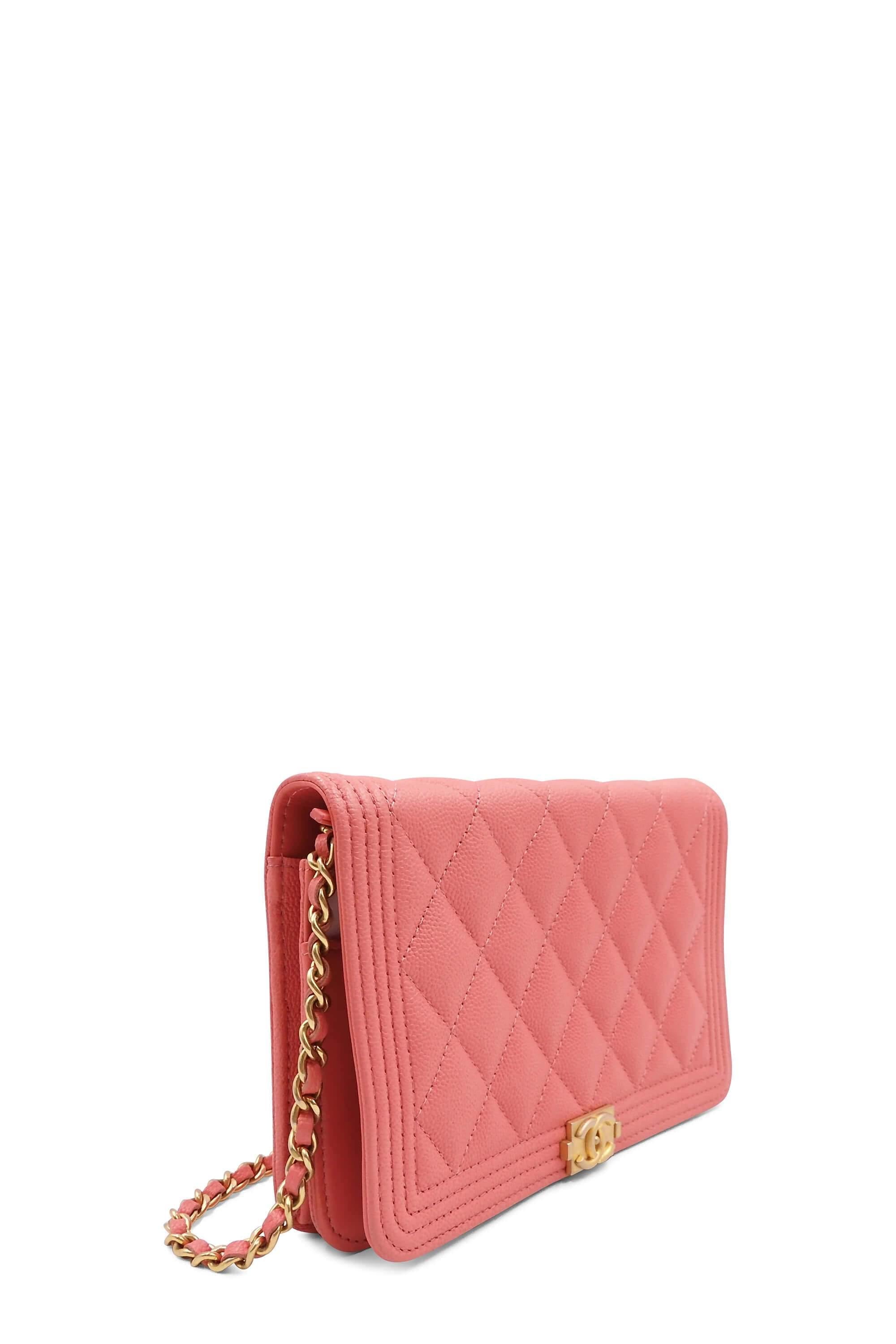 Buy Authentic, Preloved Chanel Boy Wallet On Chain Pink Bags From Second  Edit By Style Theory