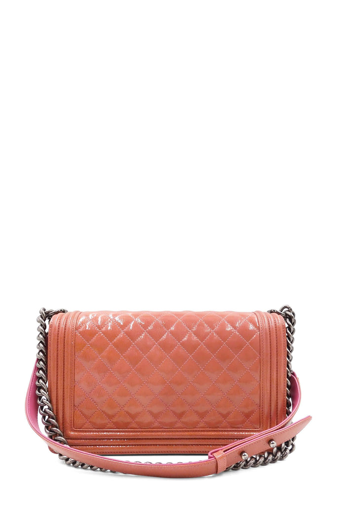 Chanel Quilted Patent New Medium Boy with Ruthenium Hardware - Style Theory Shop