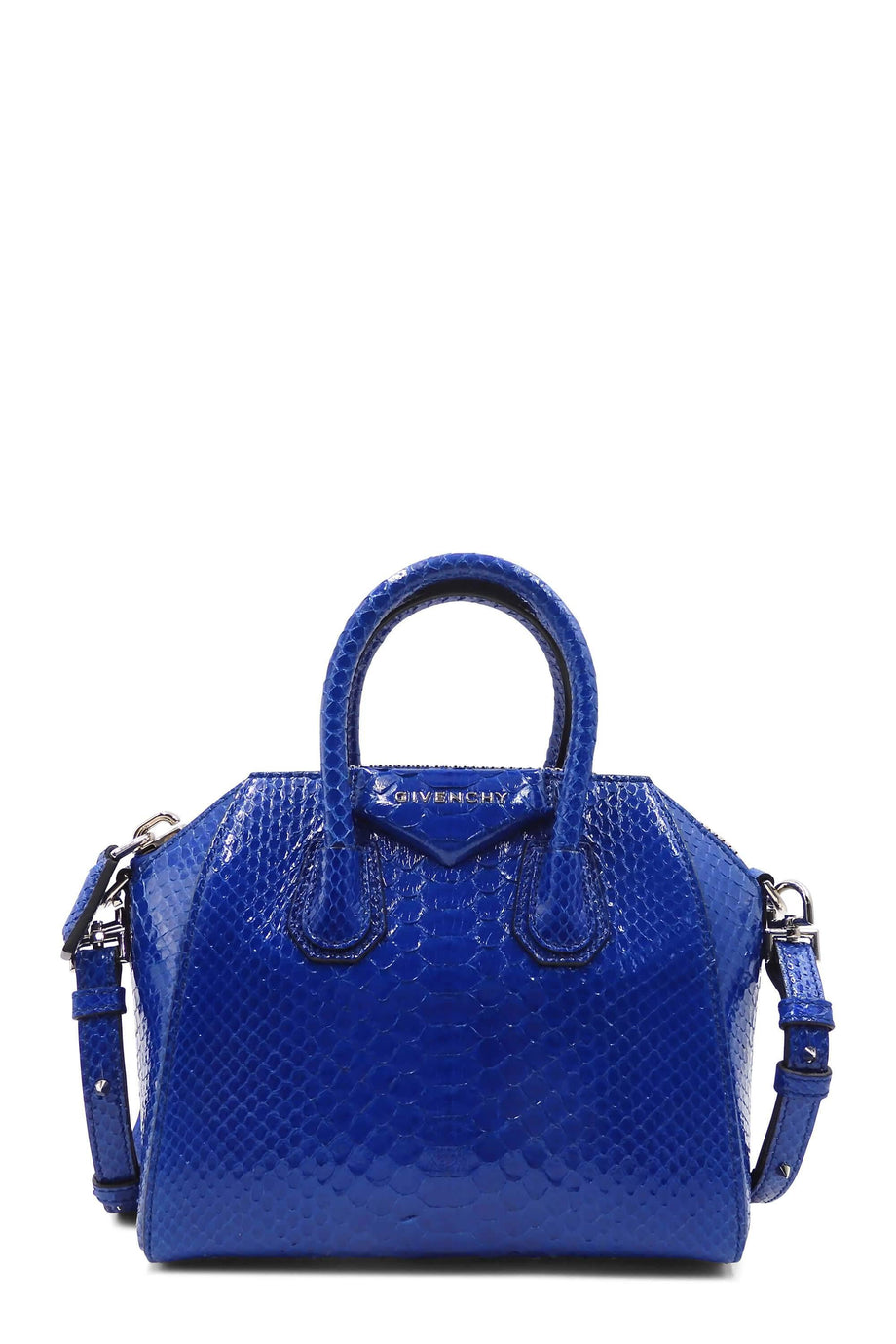 Givenchy Blue Python Handle Bag