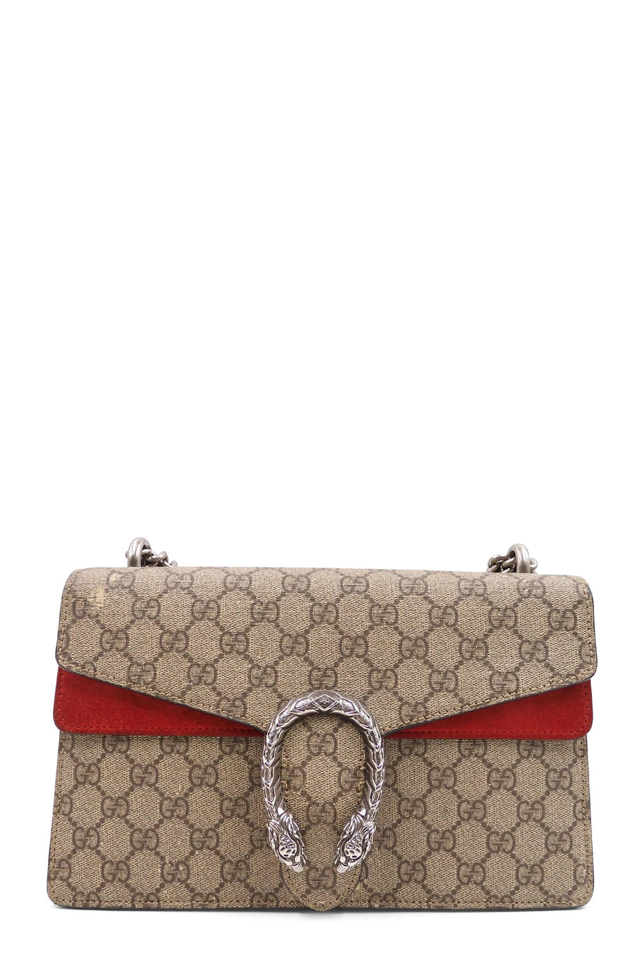 GG Supreme Dionysus Small Shoulder Bag With Red Detail