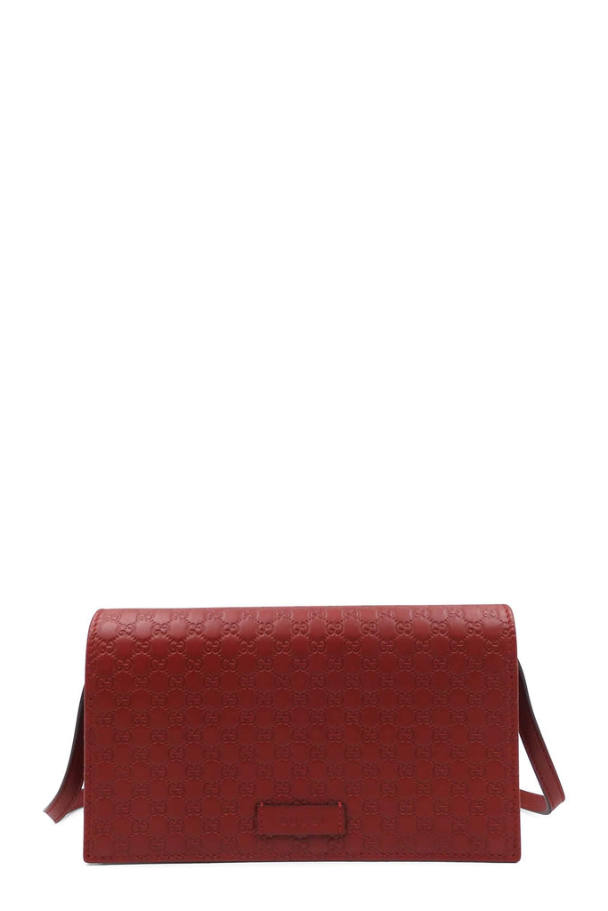 Microguccissima Wallet on Strap Red - Second Edit