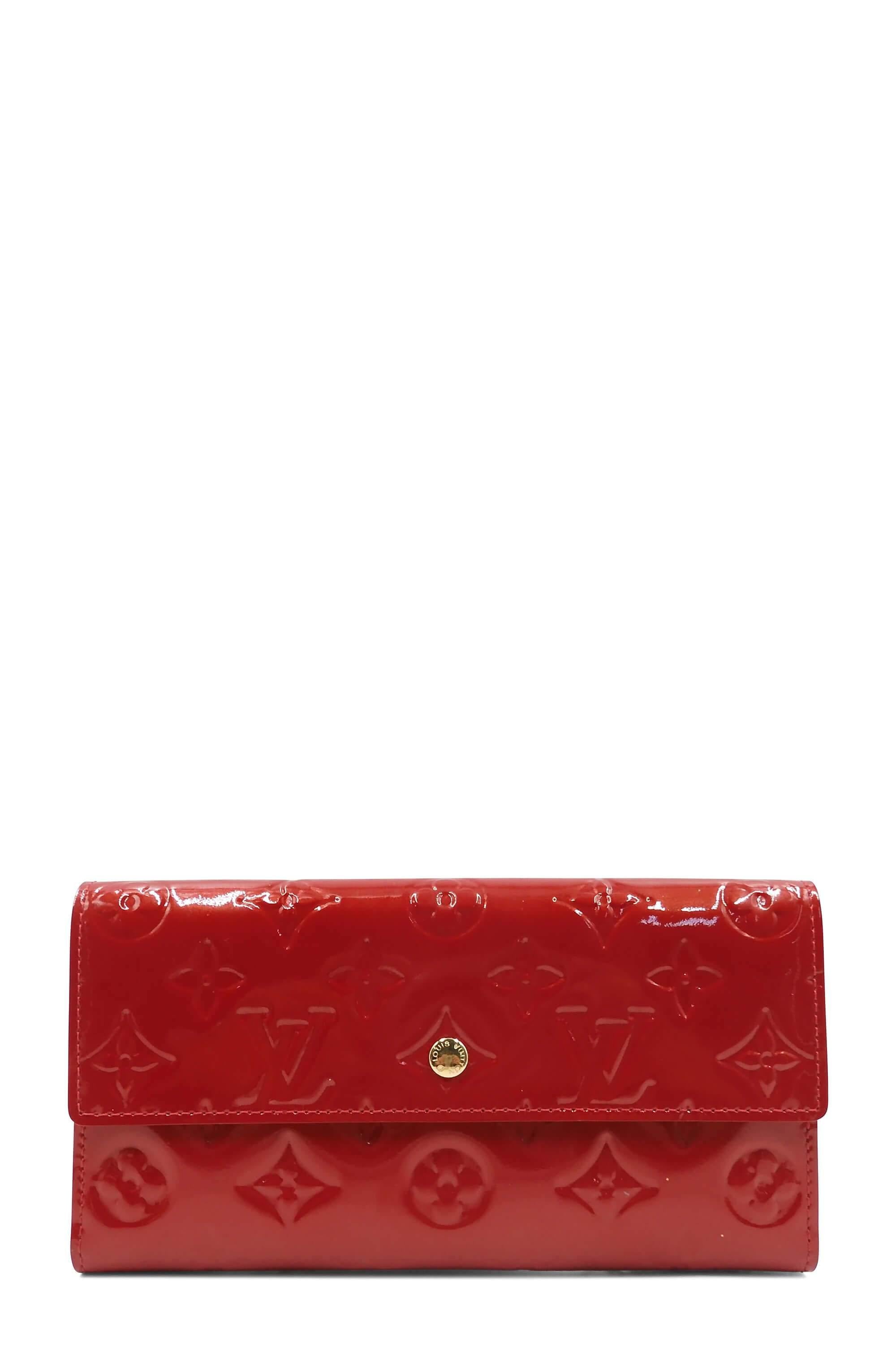 Louis Vuitton Sarah Cream Monogram Vernis Leather Wallet