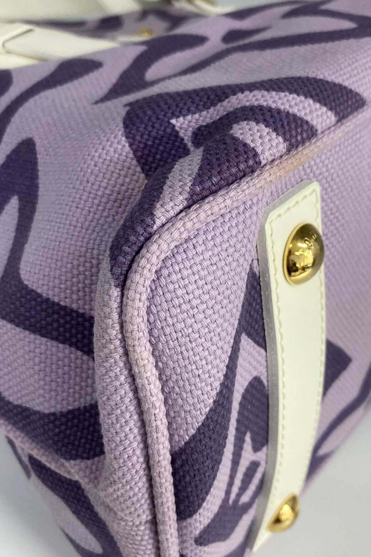 Louis Vuitton Navy Purple Cabas Ipanema PM with Pouch 861319