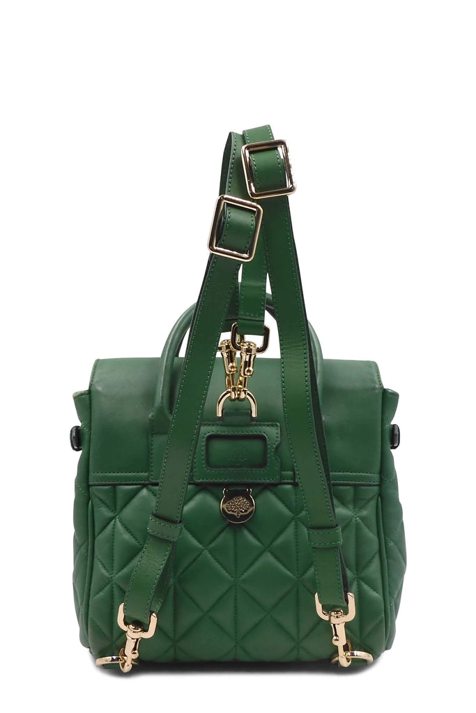 Cara Delevingne Quilted Backpack Green - Second Edit