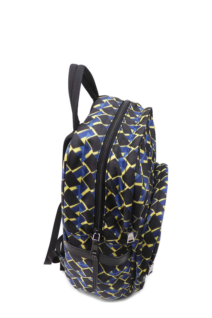 Cordura Saffiano Backpack Black Yellow Blue - Second Edit