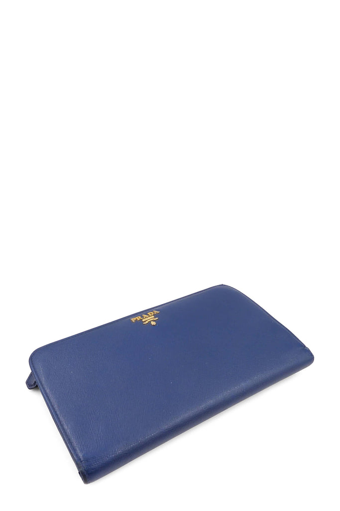 Saffiano Lux Continental Wallet Blue - Second Edit