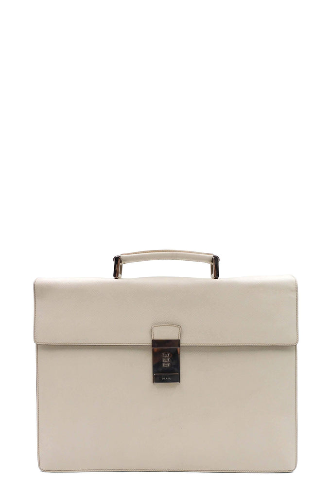 Saffiano Vintage Briefcase White - Second Edit