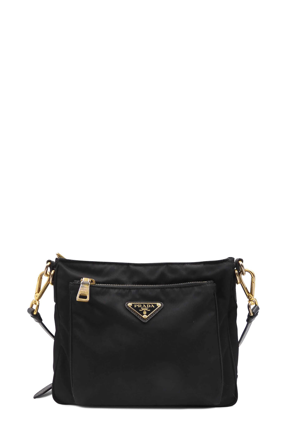 Prada, Bags, Prada Bandoliera Tessuto And Saffiano Black