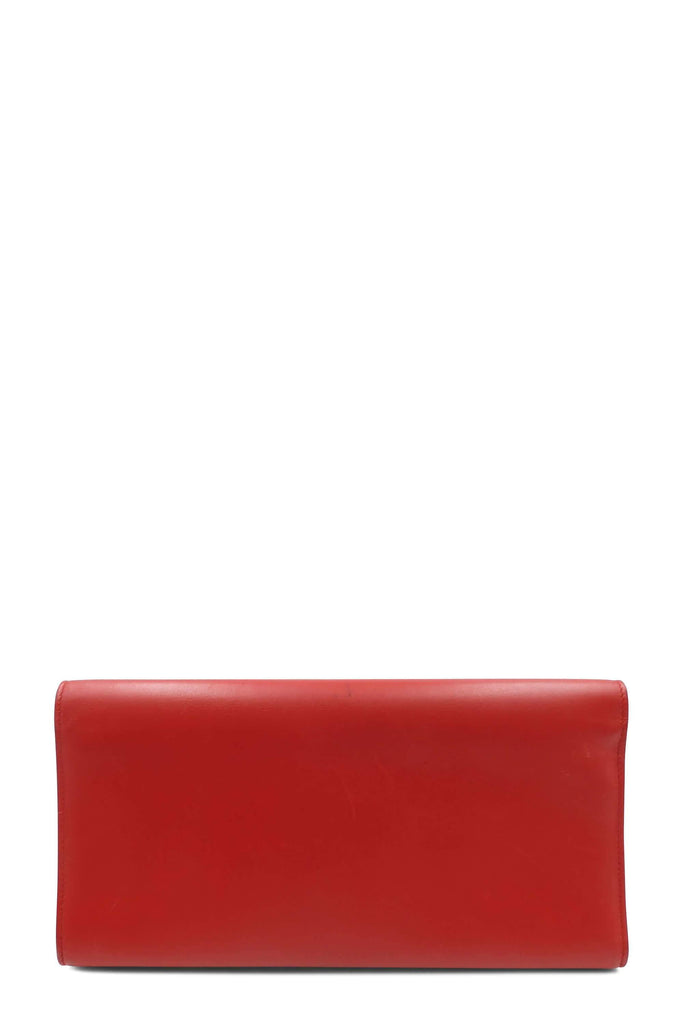 Saint Laurent Classic Monogram Kate Clutch Red with Tassel - Style Theory Shop