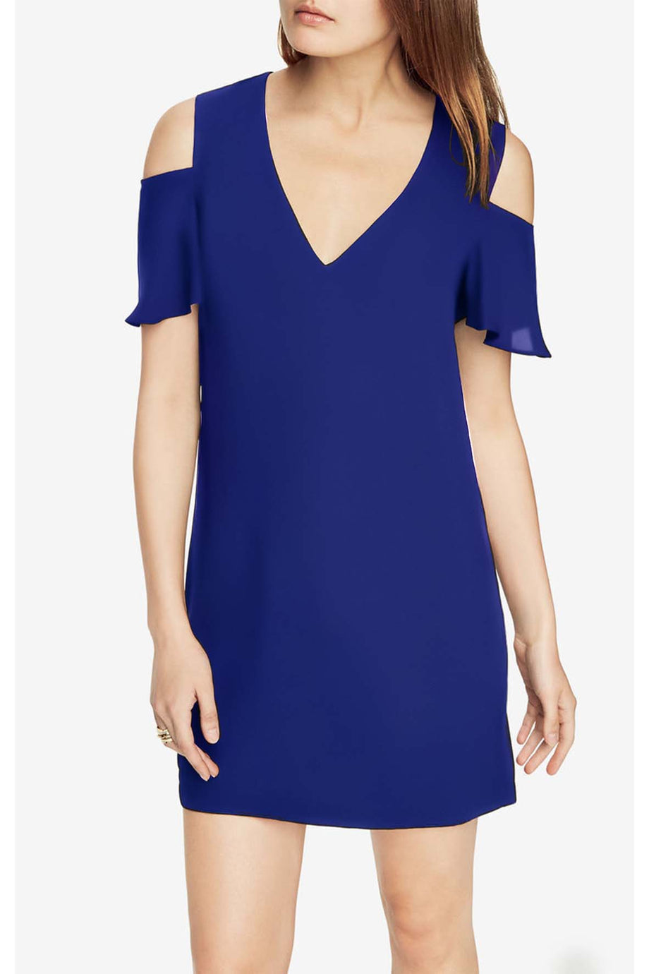 Cold shoulder shift dress discount