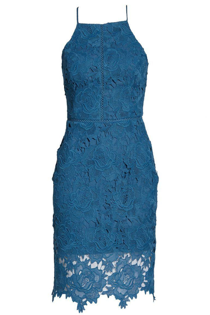 Farrah Lace Dress Shadow Blue - Second Edit