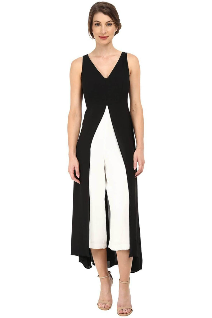 Adrianna Papell Colorblocked Overlay Jumpsuit - Style Theory Shop