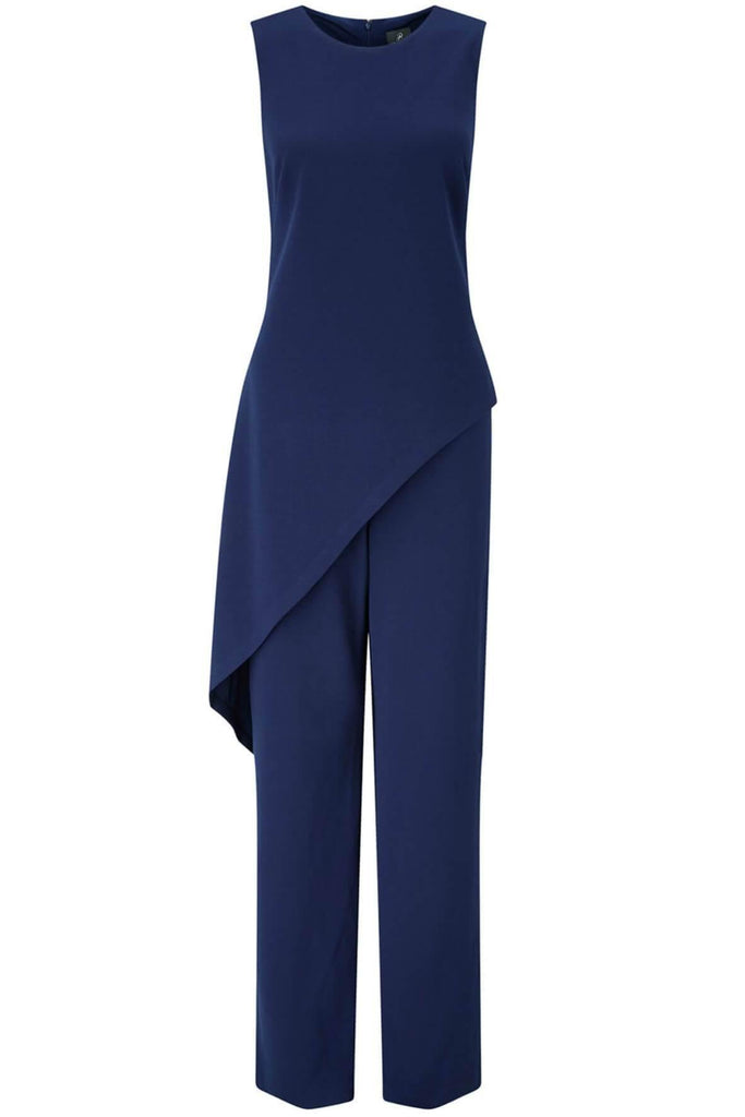 Adrianna Papell Knit Crepe Asymmetric Jumpsuit - Style Theory Shop