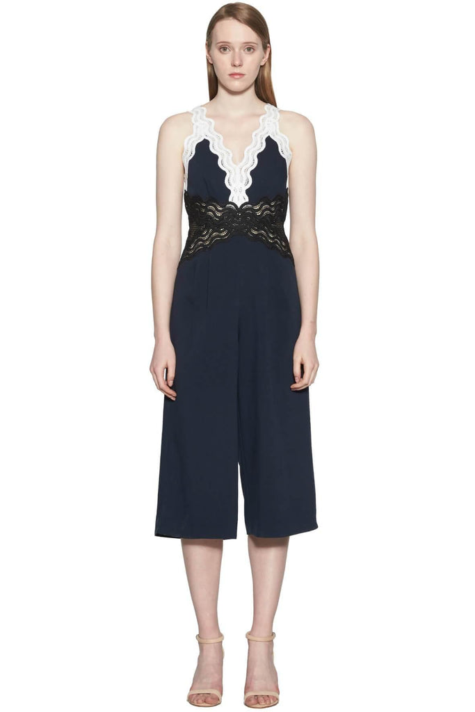 Shop preloved and authentic Adria Lace Trim Jumpsuit Clothing by Aijek from Second Edit