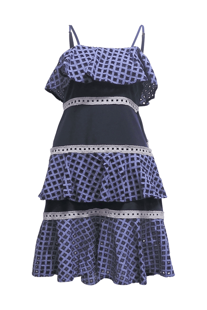 Embroidered Tiered Dress - Second Edit