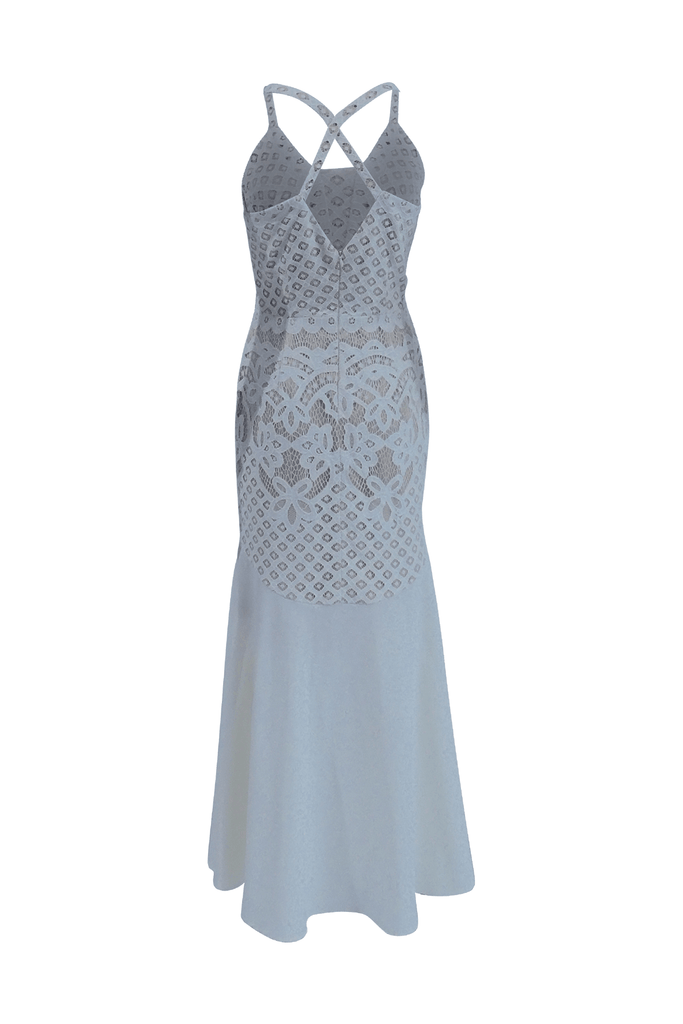 Half Lace Maxi Dress - Second Edit