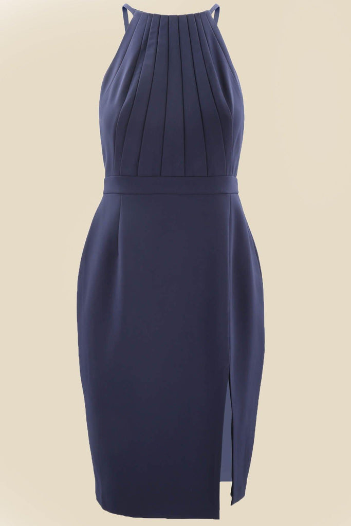 Aijek Lasata Pleated Dress Blue - Style Theory Shop