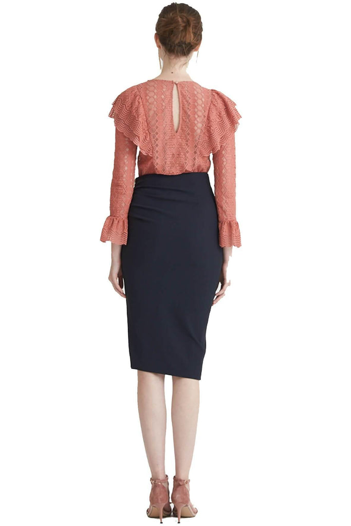Aijek Rylee Ruched Pencil Skirt - Style Theory Shop