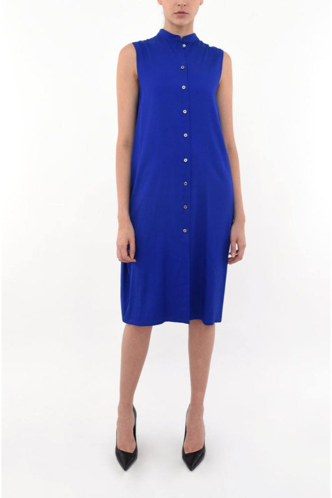 AKINN Cocoon Shirt Dress Blue - Style Theory Shop