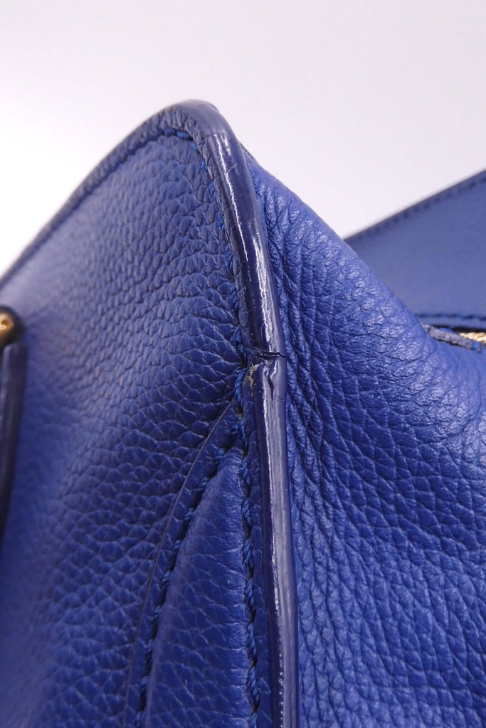 Alexander McQueen Small Padlock Zip Around Bag Navy - Style Theory Shop