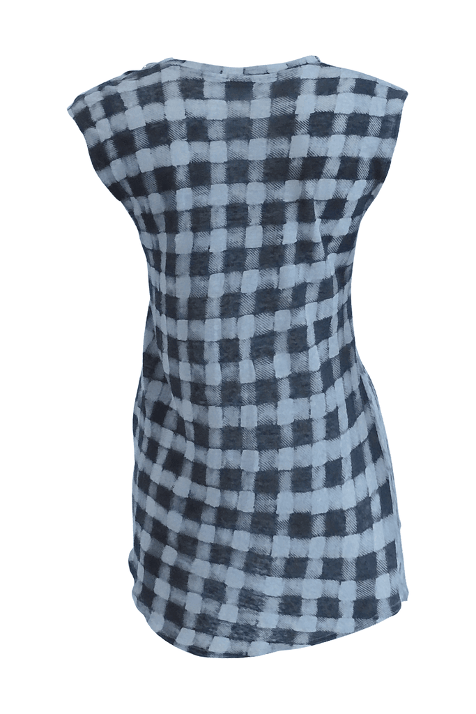 Sleeveless Button Detail Shirt in Grey - Second Edit