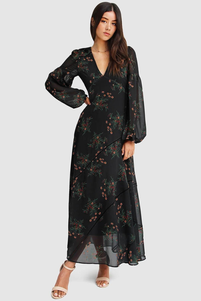 In Your Dreams Maxi Dress in Black - Second Edit